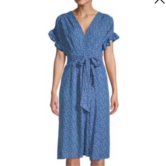 Max Studio Dresses & Skirts - MAX STUDIO ~ So Sweet! Blue Cottagecore Dress w/Delicate Daisy Print ~ Medium